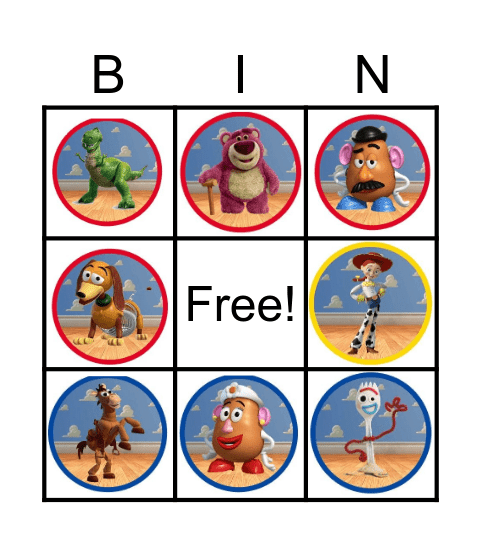 Toy Story Bingo Card