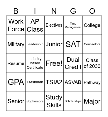 CCMR Bingo Card