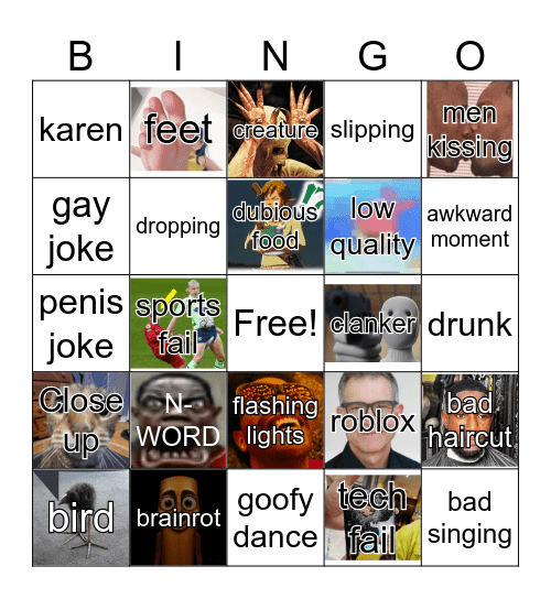 unusual bingo 14 Bingo Card