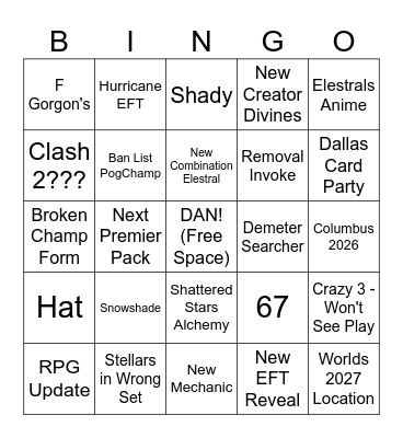 Elestrals Day 2026 Bingo Card