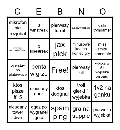 CWELBINGO Card