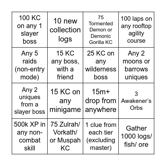 AUGUST 2026 BINGO Card