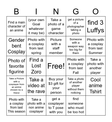 Metro Blackout Bingo Card
