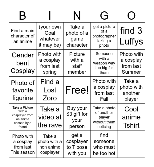Metro Blackout Bingo Card