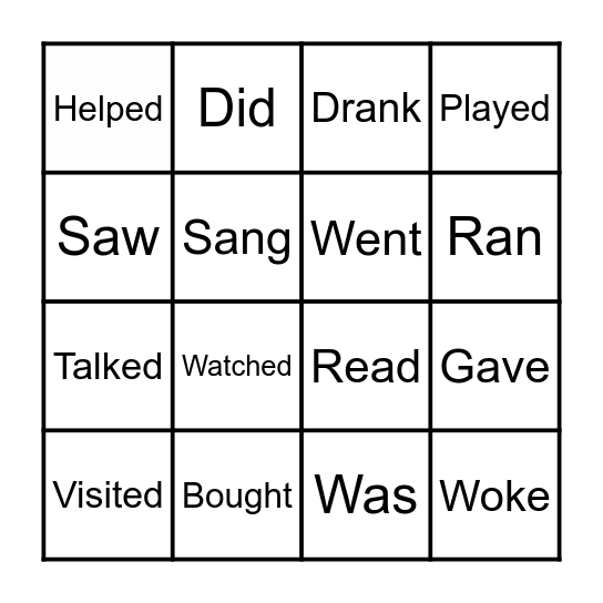 My vacation Bingo Card
