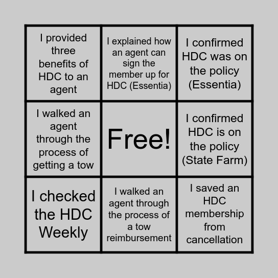 LIVE QUEUE BINGO Card