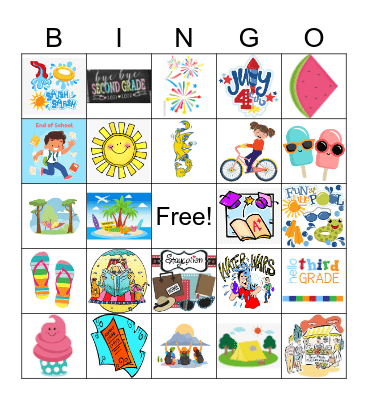 Count down to Summer Bingo Card
