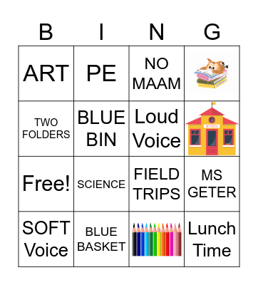 All About 3rd Grade Bingo Card