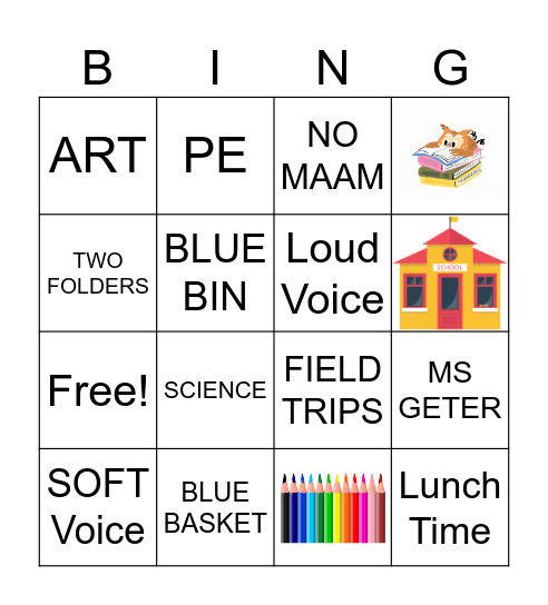 All About 3rd Grade Bingo Card