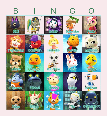 ANIMAL CROSSING BINGO Card
