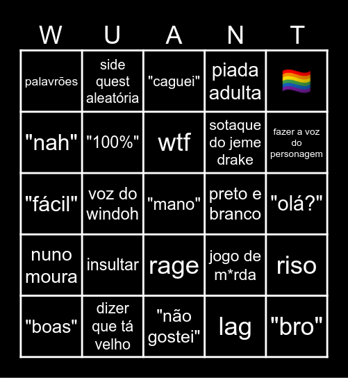 WUANT BINGO Card