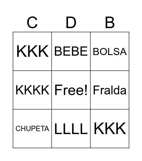 CHÁ DE FRALDAS Bingo Card