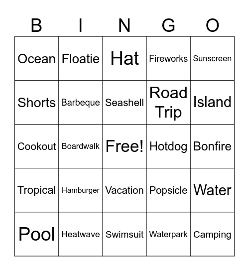 Summer BINGO Card