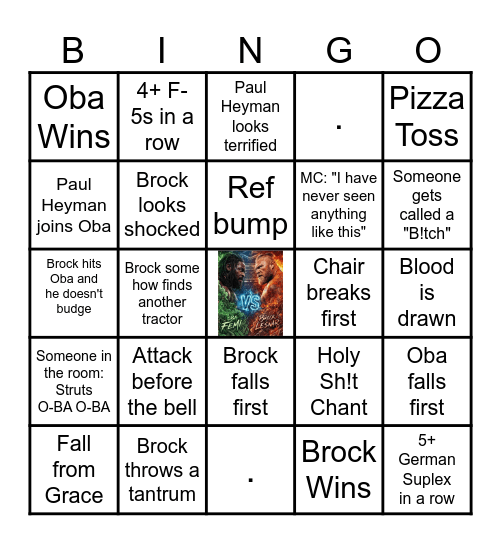 The Beast vs The Ruler Bingo Card