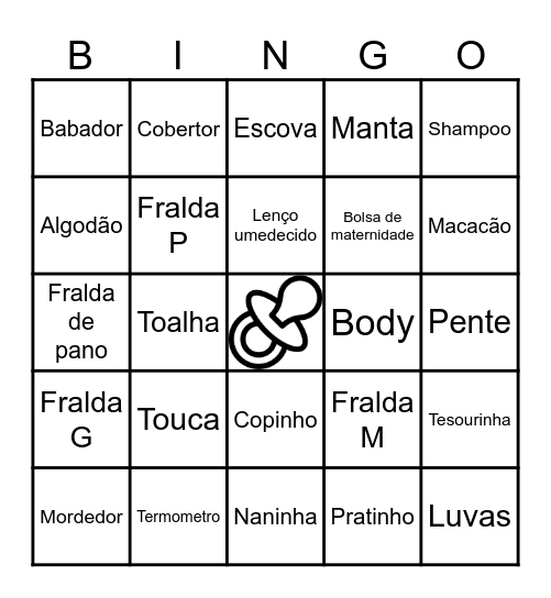 BINGO DO RAFAEL Bingo Card
