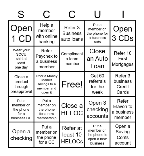 Rock South Superstars Bingo Card