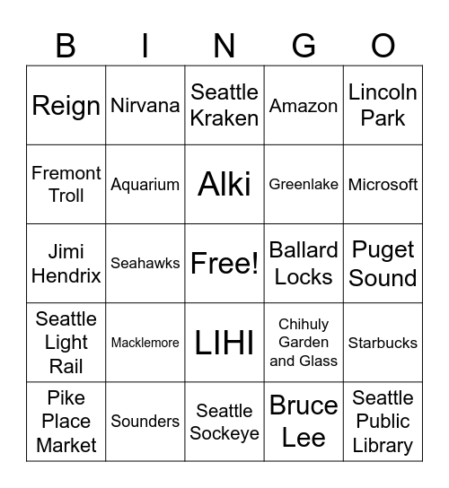 Seattle Bingo 637252vdfg3544ewr2653456 Bingo Card