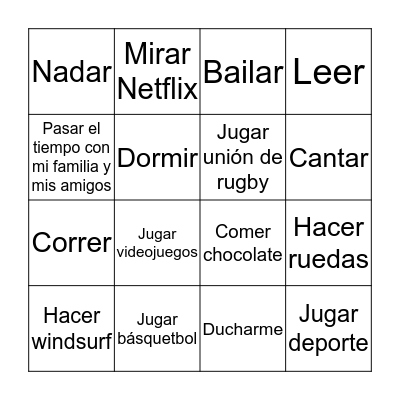 Year 8 "Me Gusta" Bingo  Bingo Card