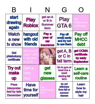 2026 whatever is left of this year! Bingo Card