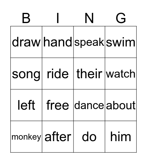 Unit 8 Bingo Card