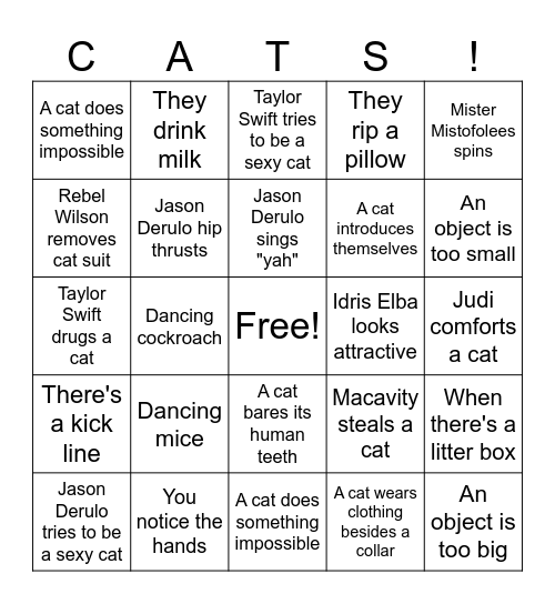Cats Bingo Card