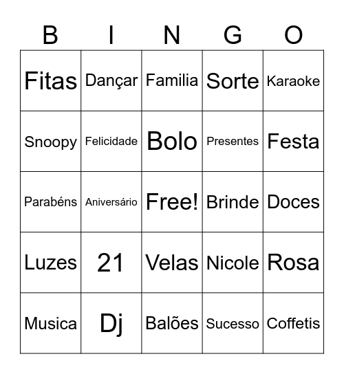BINGO! Bingo Card