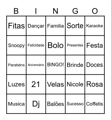 BINGO! Bingo Card