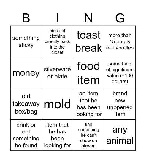 What will Zorthas find today? Bingo Card