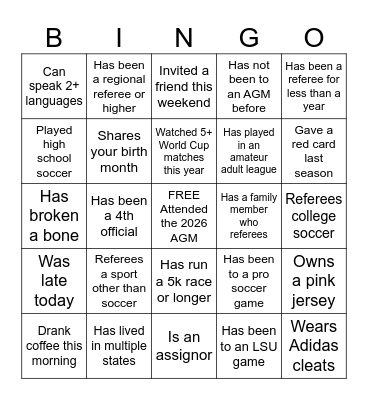 Find someone who: Bingo Card