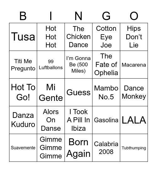 GREENGOS Bingo Card
