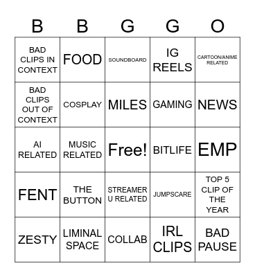 CLIPS BINGO 2026 Bingo Card