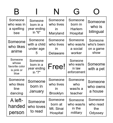Ruff-Joyner 50th Reunion BINGO! Bingo Card