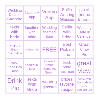 Digital Scavenger Hunt Bingo Card