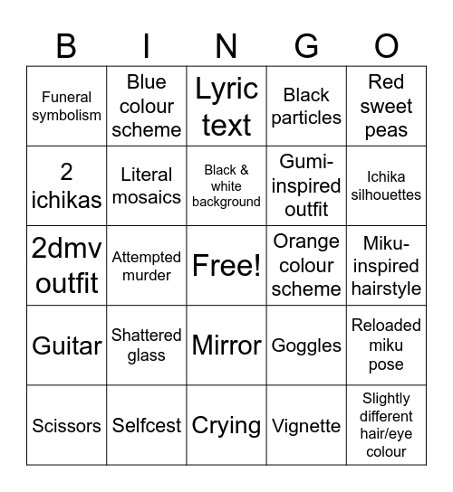Ichika Mozaik Role (Reloaded) Card Bingo Card