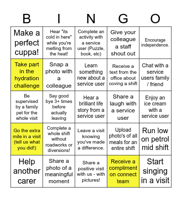 Summer Bingo! Bingo Card