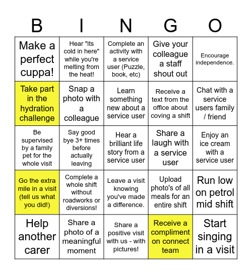Summer Bingo! Bingo Card