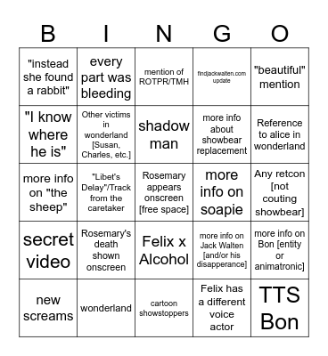 FACES OF GRIEF BINGO CARD Bingo Card