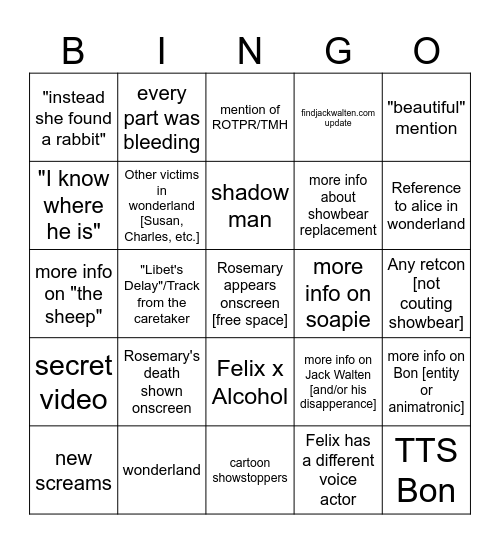 FACES OF GRIEF BINGO CARD Bingo Card