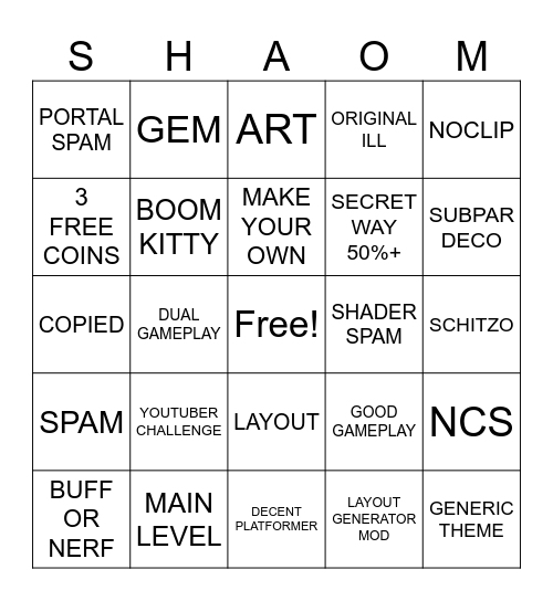 THE RECENT TAB Bingo Card