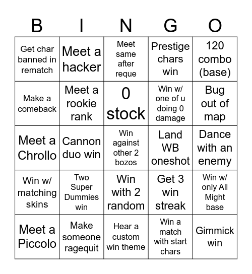 ABA Bingo Card
