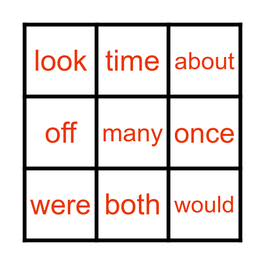 BAM BINGO Card