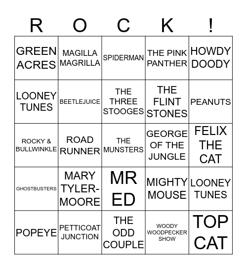 BEST OF TV & MOVIE THEMES 1 Bingo Card