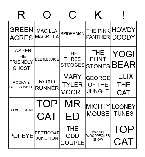 BEST OF TV & MOVIE THEMES 2 Bingo Card