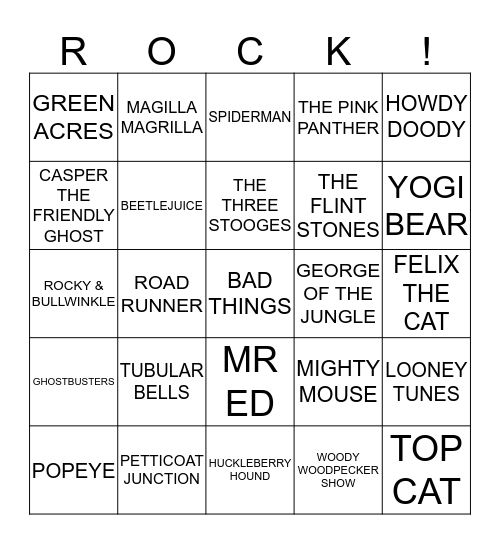 BEST OF TV & MOVIE THEMES 3 Bingo Card