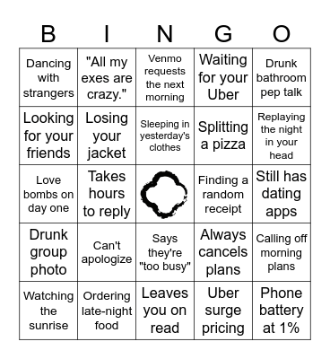 Red Flags Bingo Card