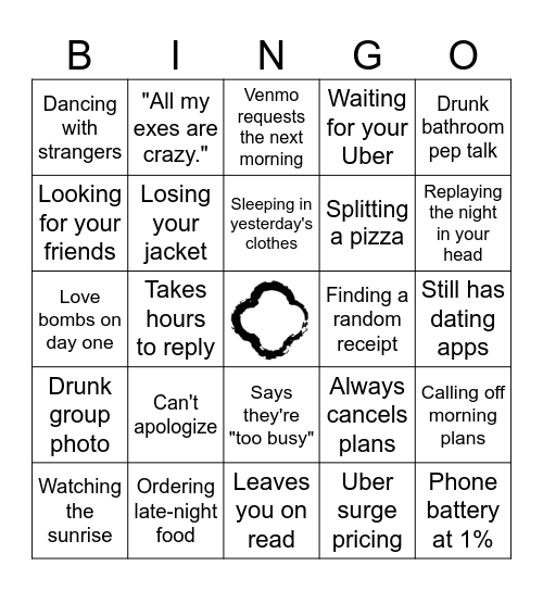 Red Flags Bingo Card