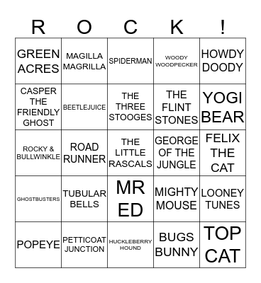 BEST OF TV & MOVIE THEMES 4 Bingo Card