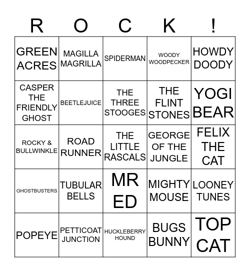 BEST OF TV & MOVIE THEMES 4 Bingo Card