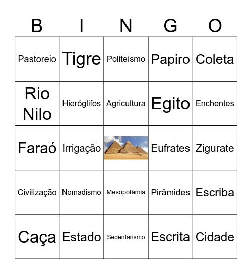 Bingo Histórico Bingo Card