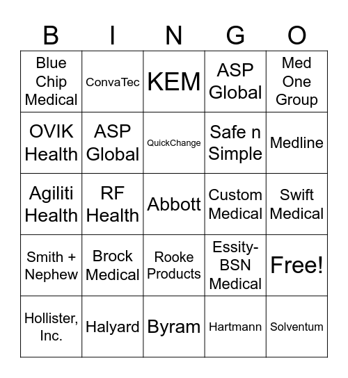Saturday Exhibit Hall Bingo Card
